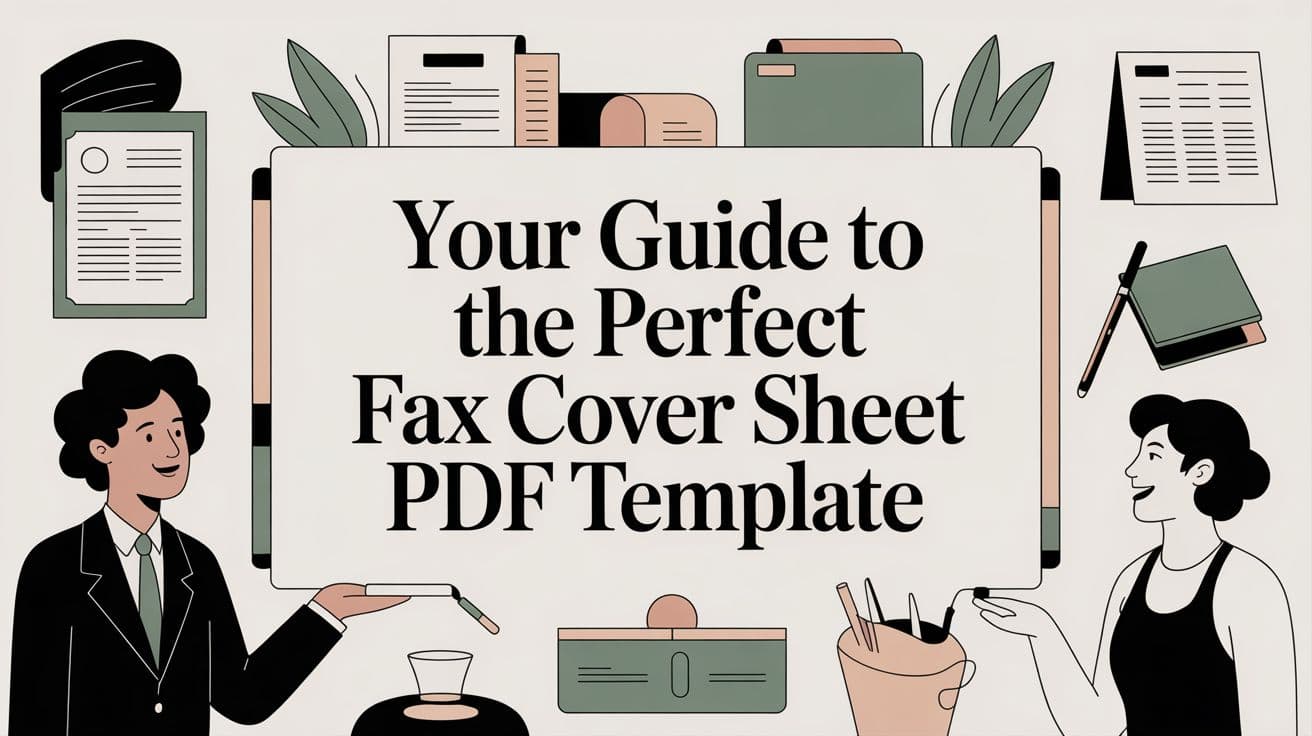 Your Guide to the Perfect Fax Cover Sheet PDF Template
