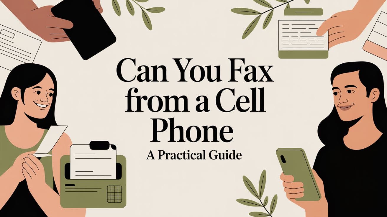 Can You Fax from a Cell Phone A Practical Guide