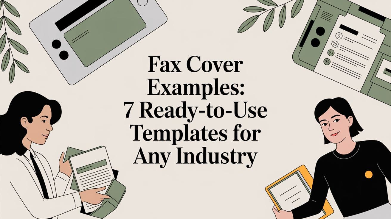 Fax Cover Examples: 7 Ready-To-Use Templates for Any Industry