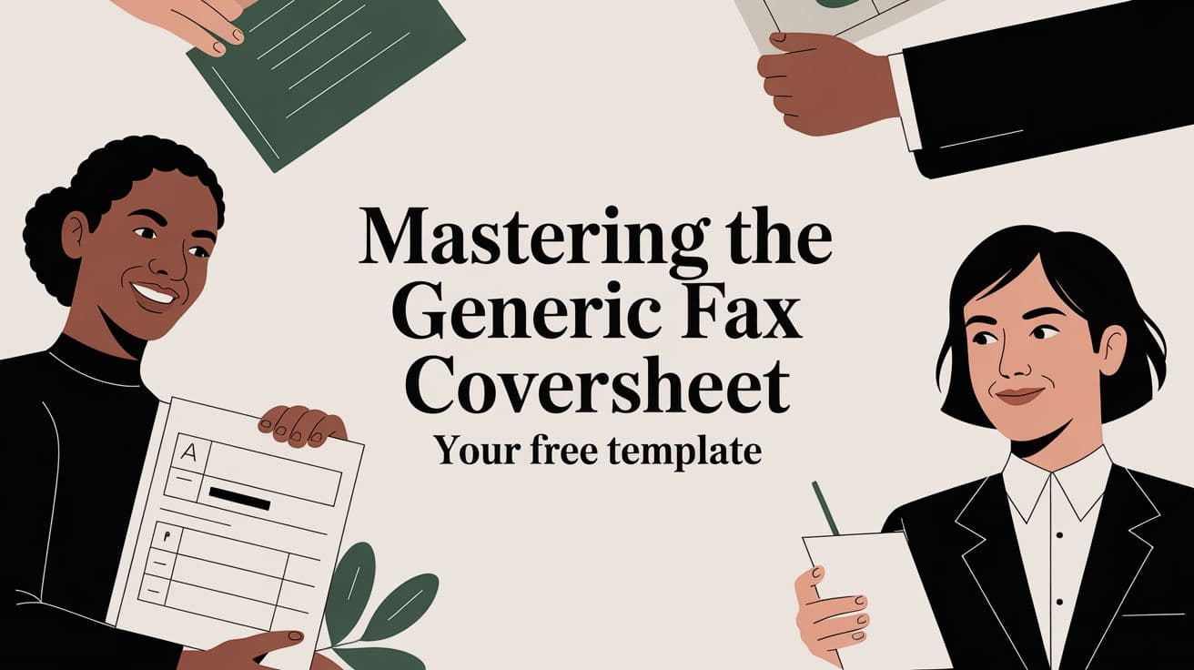 Mastering the Generic Fax Coversheet Your Free Template