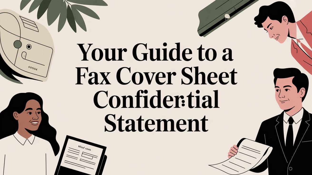 Your Guide to a Fax Cover Sheet Confidential Statement