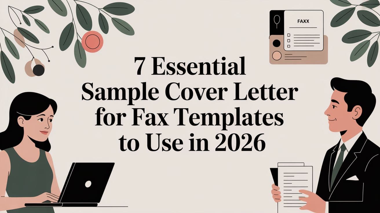 7 Essential Sample Cover Letter for Fax Templates to Use in 2026