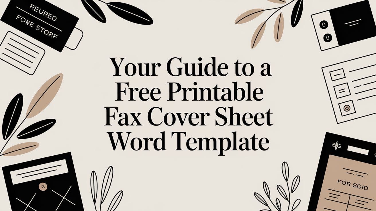 Your Guide to a Free Printable Fax Cover Sheet Word Template