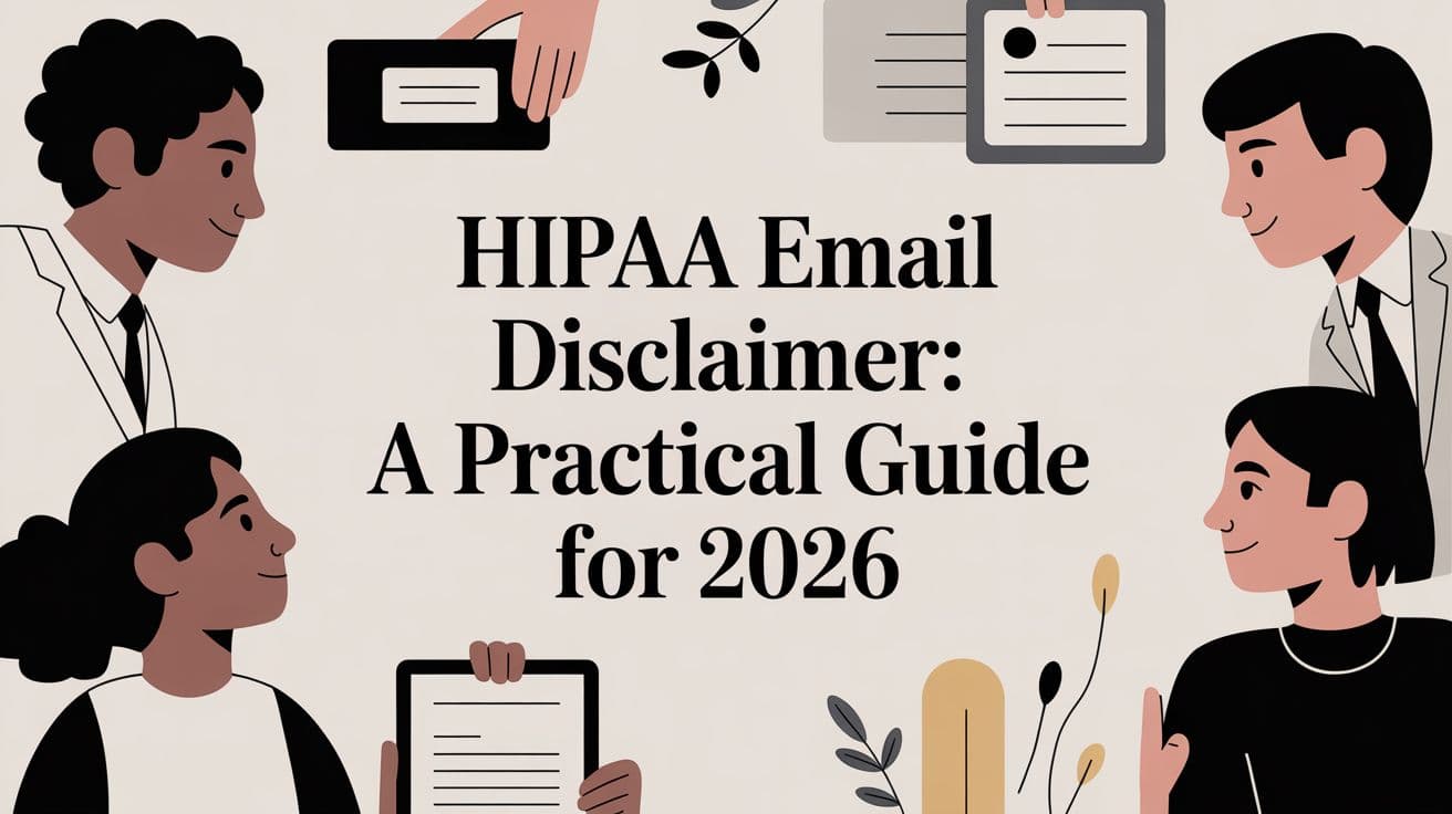HIPAA Email Disclaimer: A Practical Guide for 2026