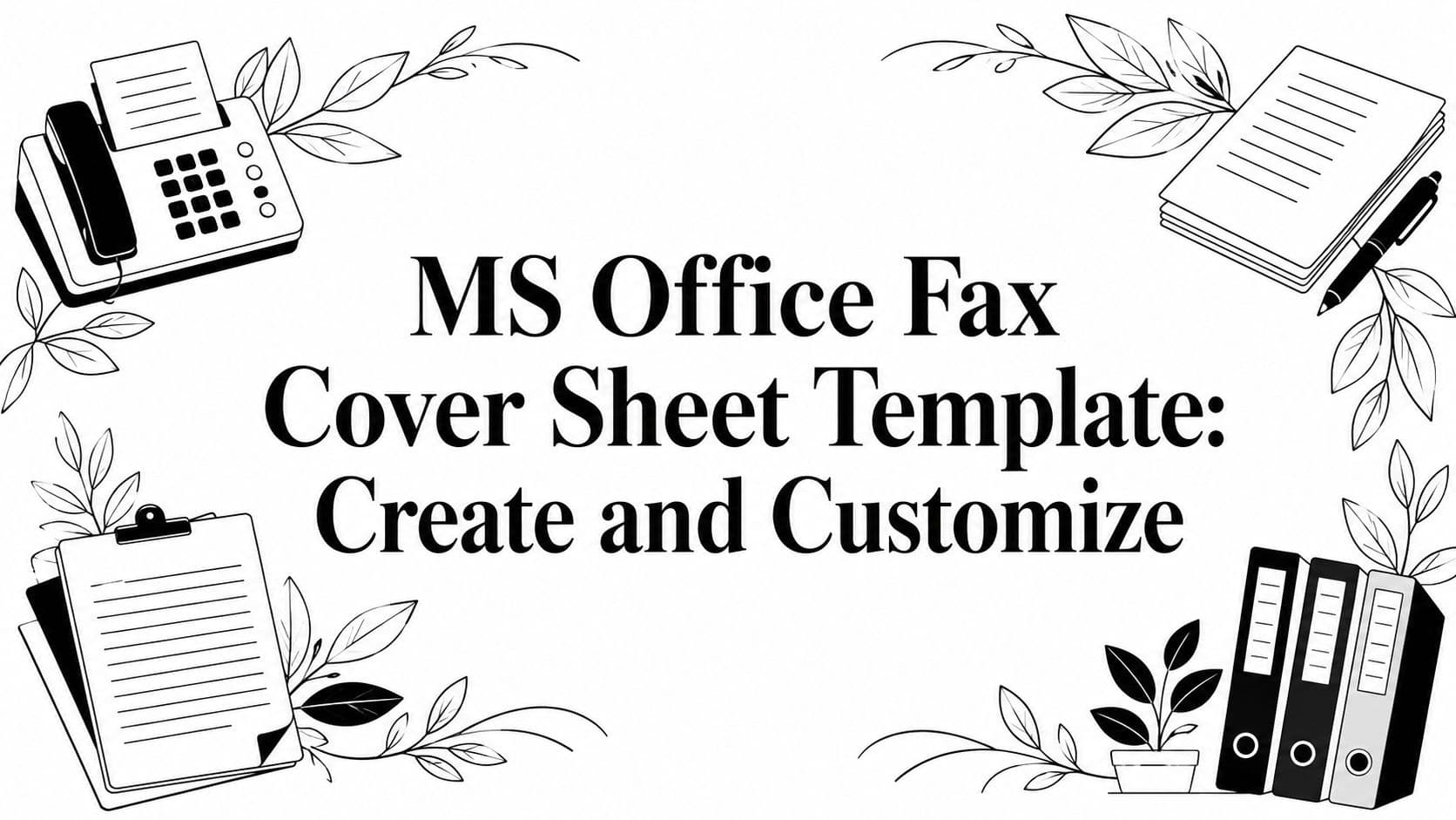 MS Office Fax Cover Sheet Template: Create and Customize